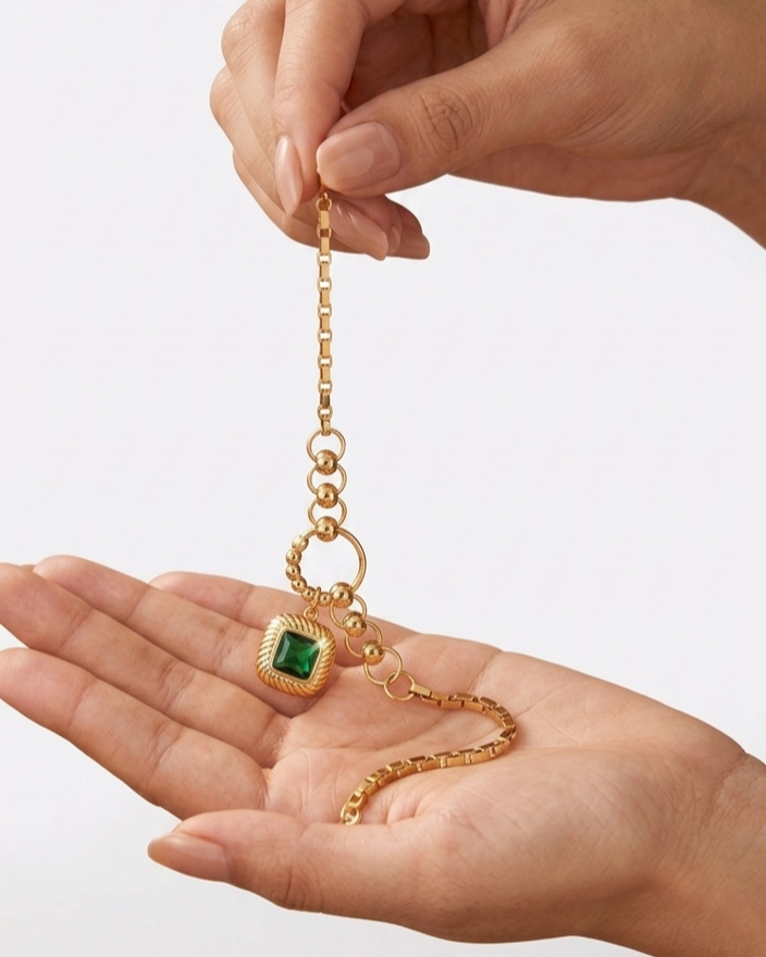 EmeraLink Drop Anti-Tarnish Bracelet