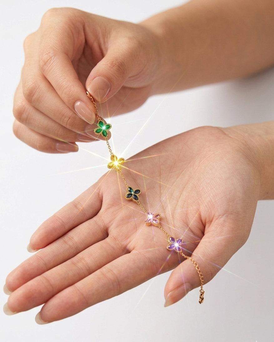 Iris Flora Multi-Tone Anti-Tarnish Bracelet