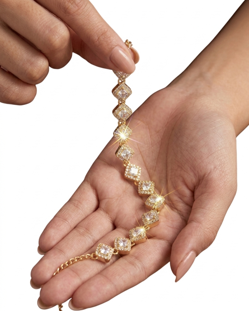 Celestia Halo Rhombus Anti-Tarnish Bracelet