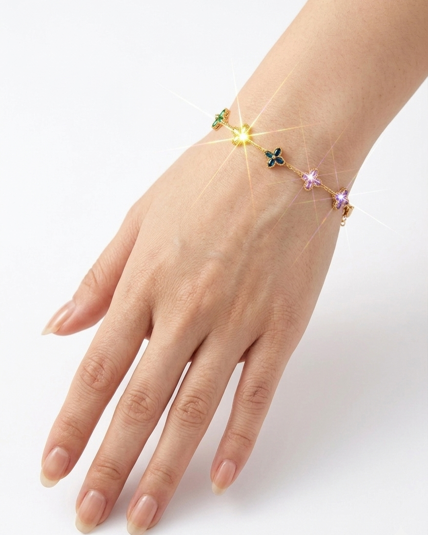 Iris Flora Multi-Tone Anti-Tarnish Bracelet