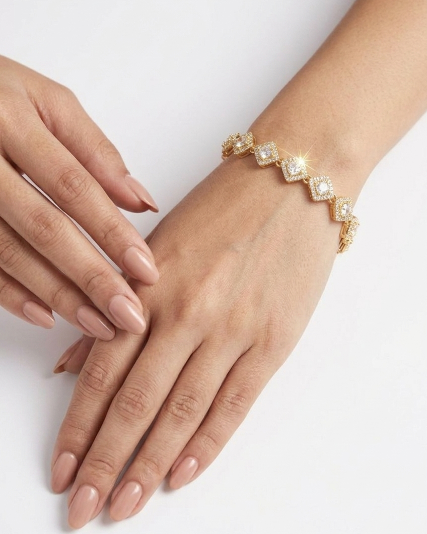 Celestia Halo Rhombus Anti-Tarnish Bracelet