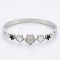 Monochrome Blossom Anti-Tarnish Bangle