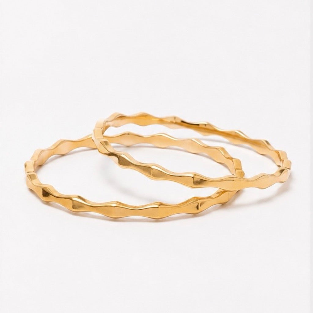 Aureve Dual Line Anti-Tarnish Bangles