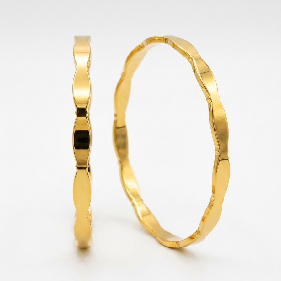 Aurora Twist Anti-Tarnish Bangles