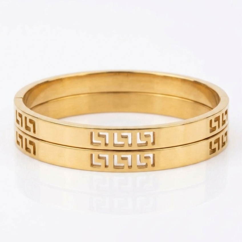 Celestia Greek Link Anti-Tarnish Bangles