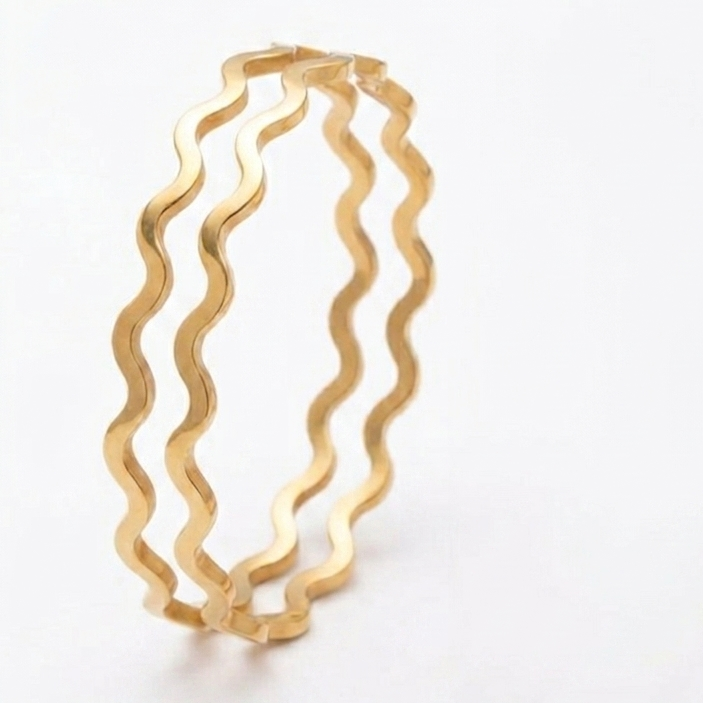 Serpentina Wave Anti-Tarnish Bangles