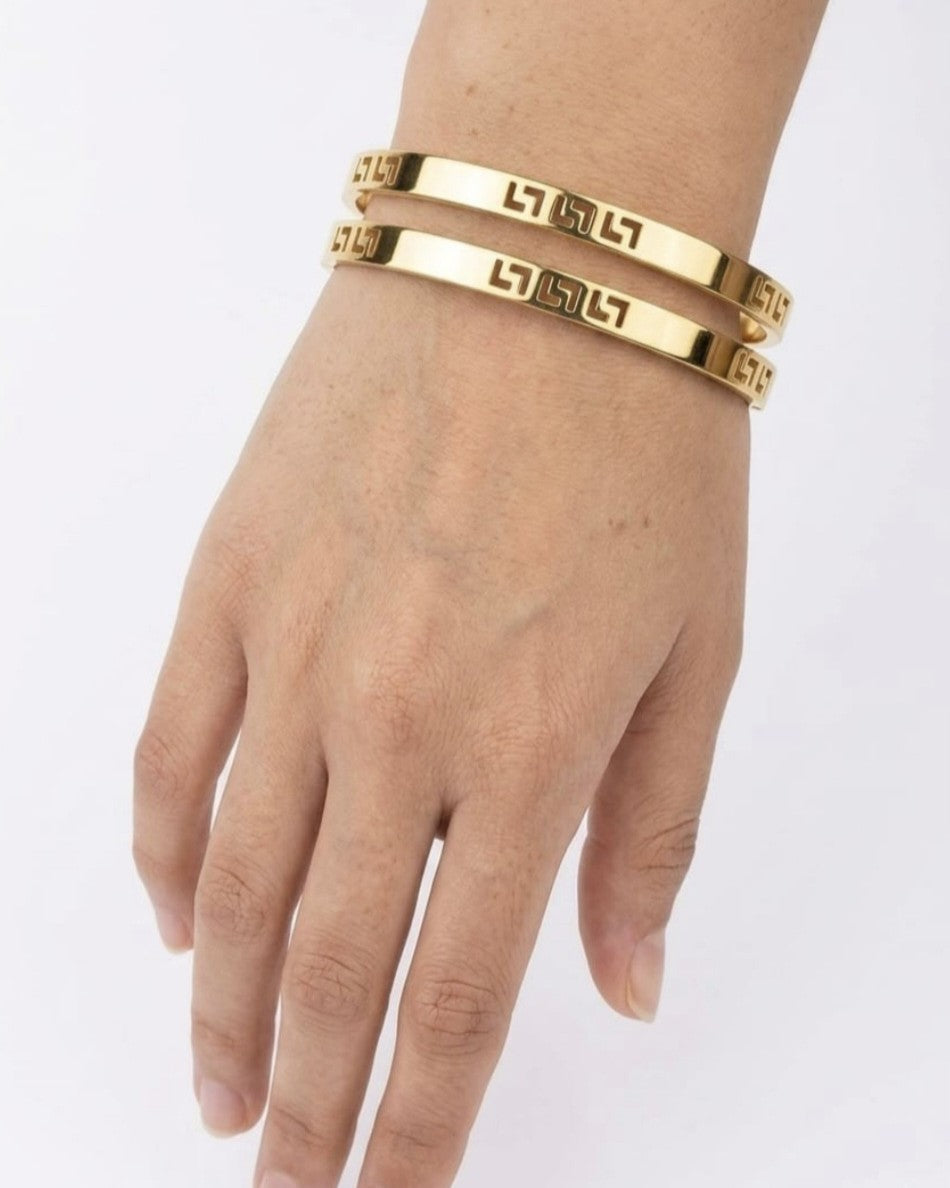 Celestia Greek Link Anti-Tarnish Bangles