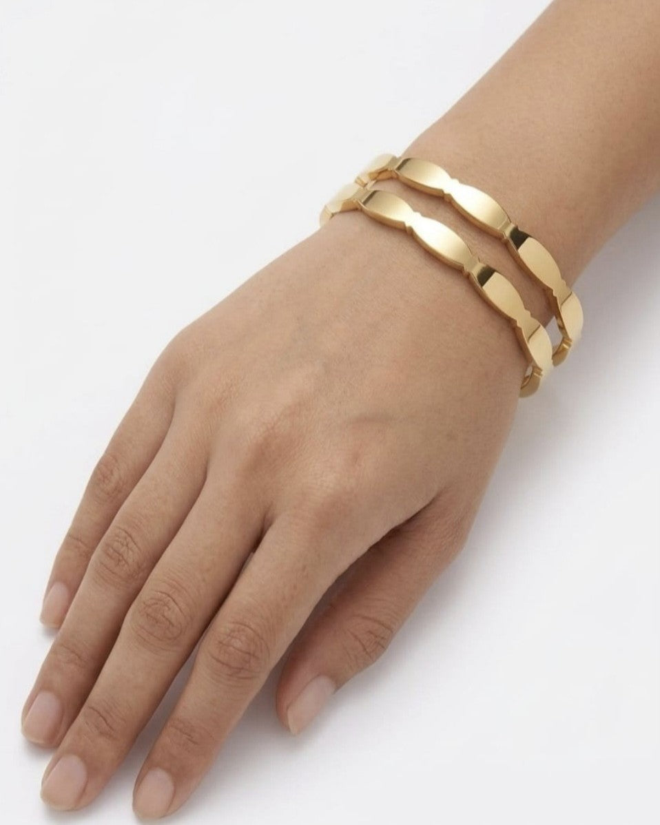 Aurora Twist Anti-Tarnish Bangles
