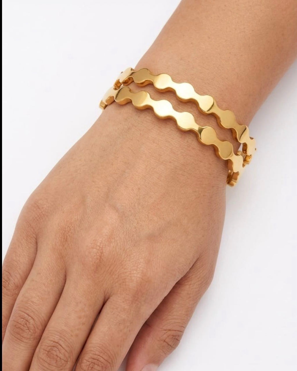Twin Wave Luxe Anti-Tarnish Bangles