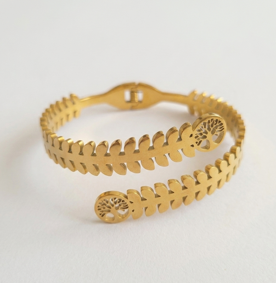 Celestial Twin Tree Anti-Tarnish Bangle