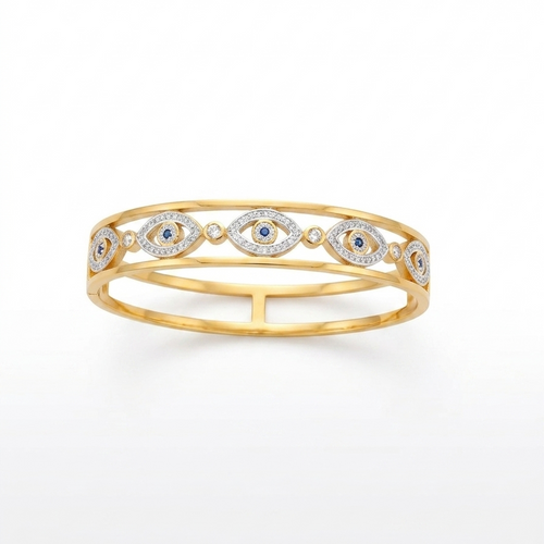 AuraShield Cutout Evil Eye Anti-Tarnish Bangle