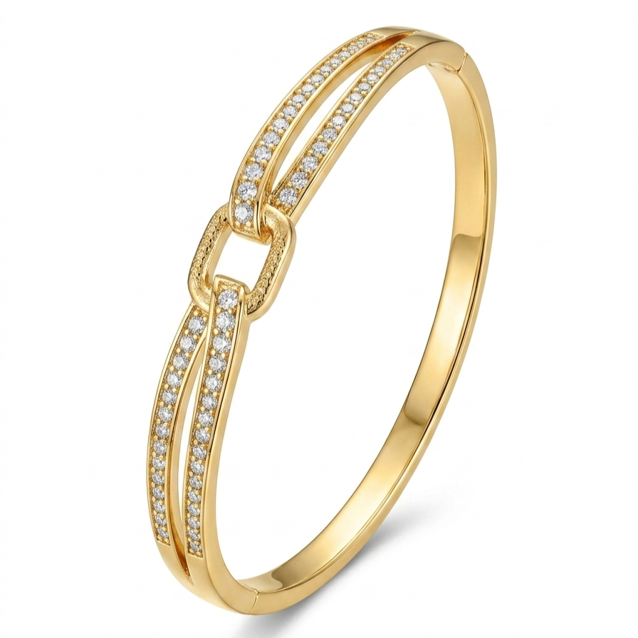 Aureve Dual Track Anti-Tarnish Bangle