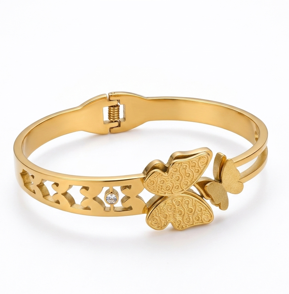 Butterfly Crown Luxe Anti-Tarnish Bangle
