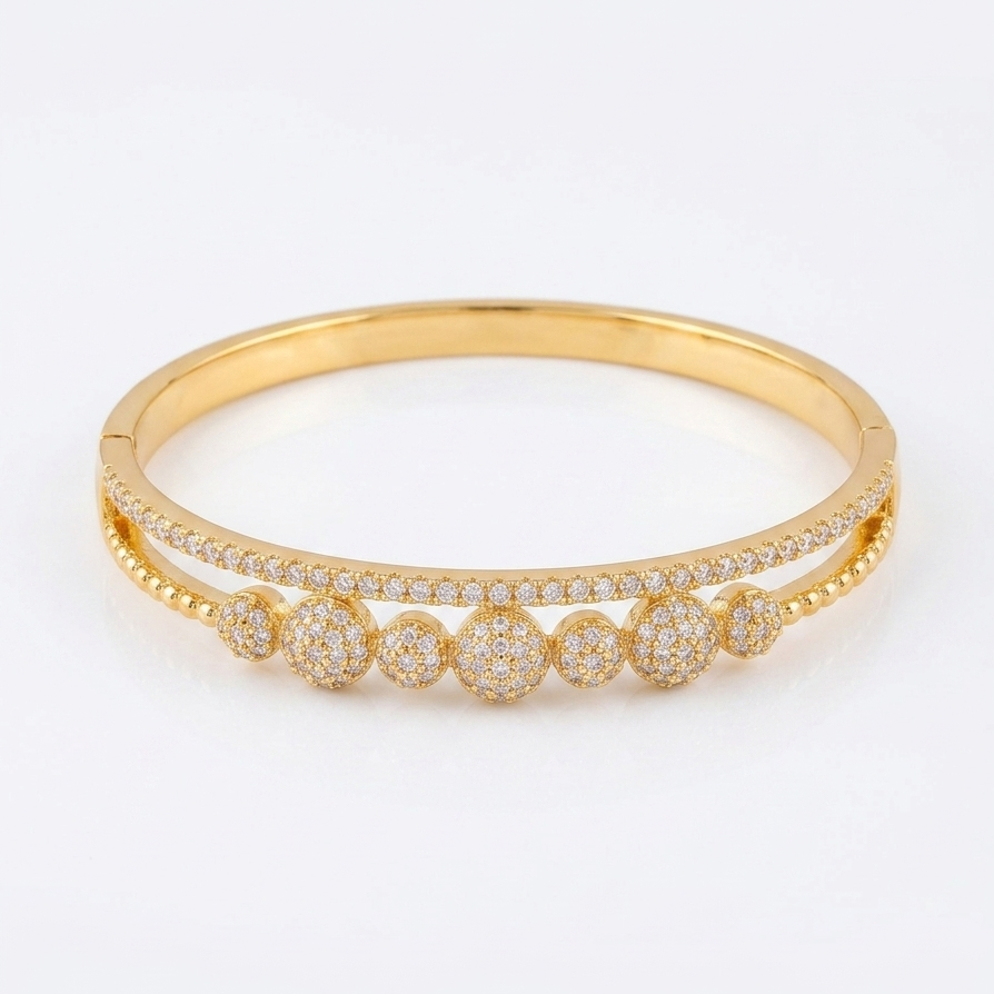 Aureve Dual Sphere Anti-Tarnish Bangle