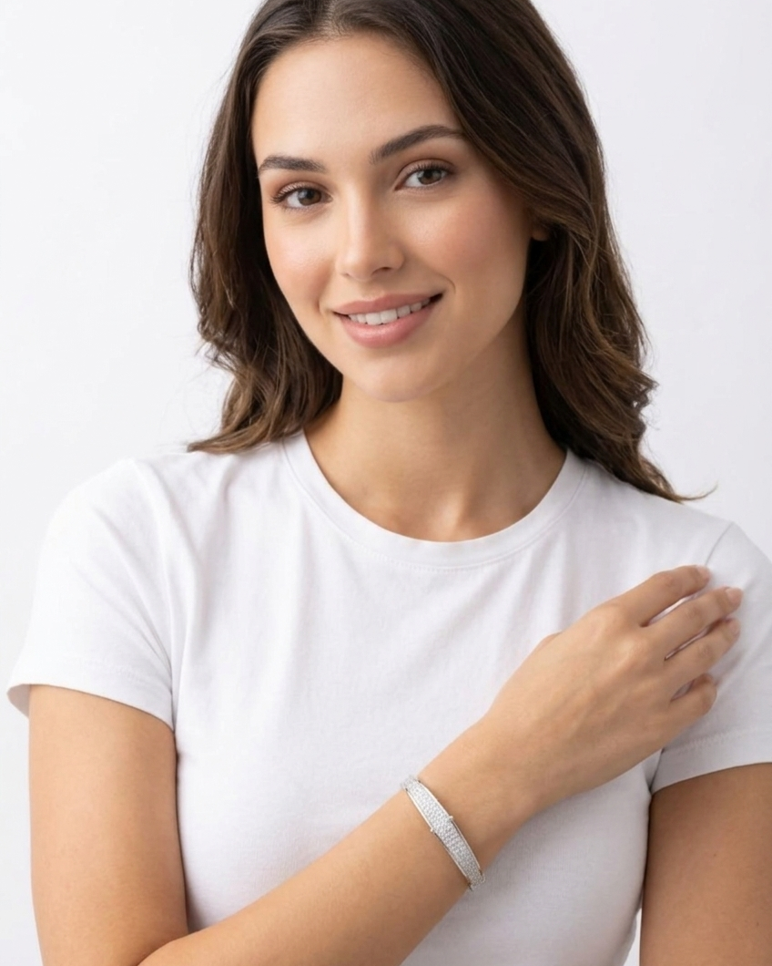 Celestia Crystal Anti-Tarnish Bangle