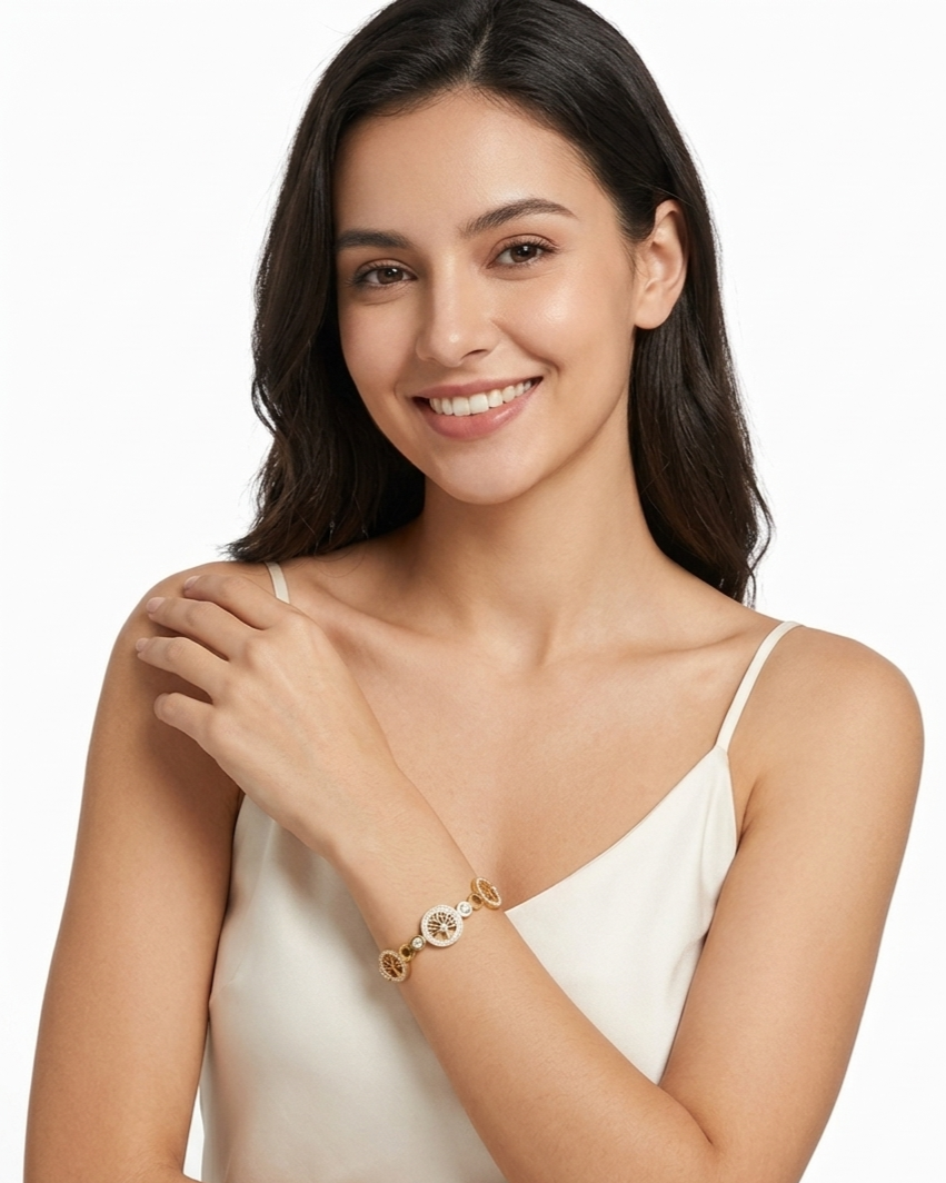 Triogold Tree of Life Anti-Tarnish Bangle