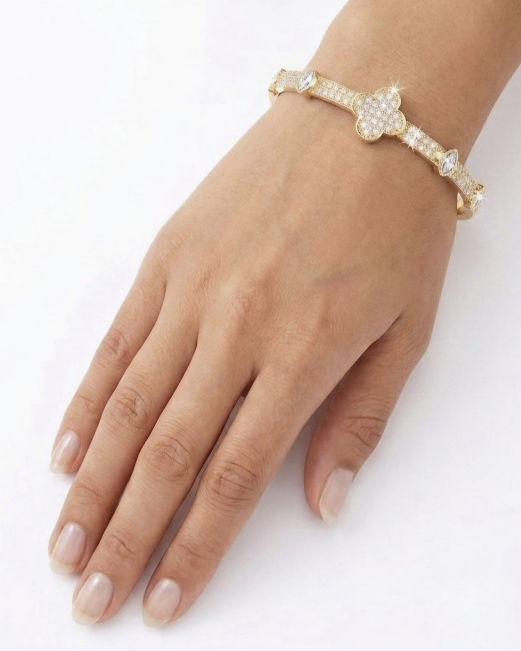 Petite Flutter Crystal Anti-Tarnish Bangle