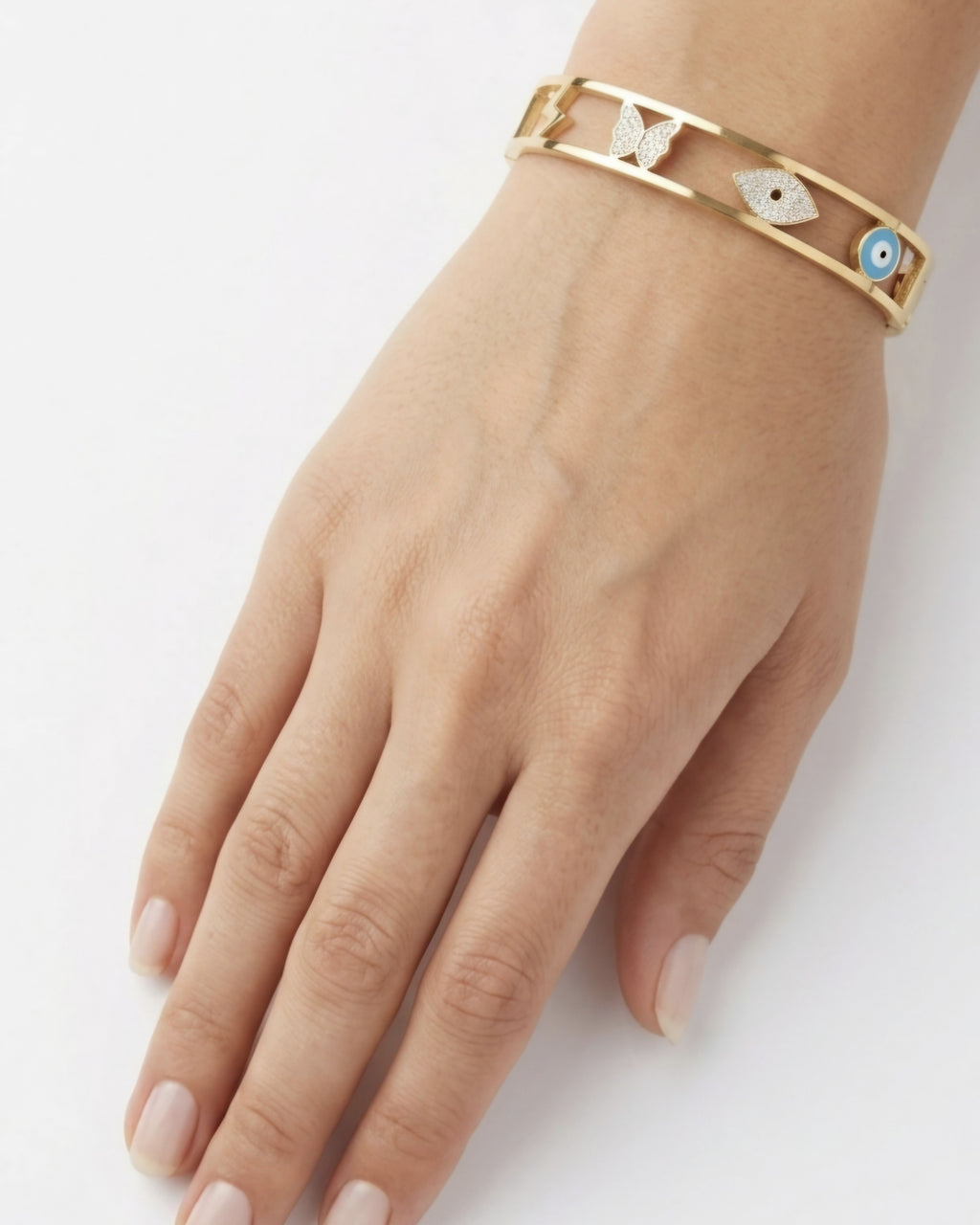 AuraShield Evil Eye Anti-Tarnish Bangle