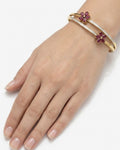 Ruby Bloom Crystal Anti-Tarnish Bangle