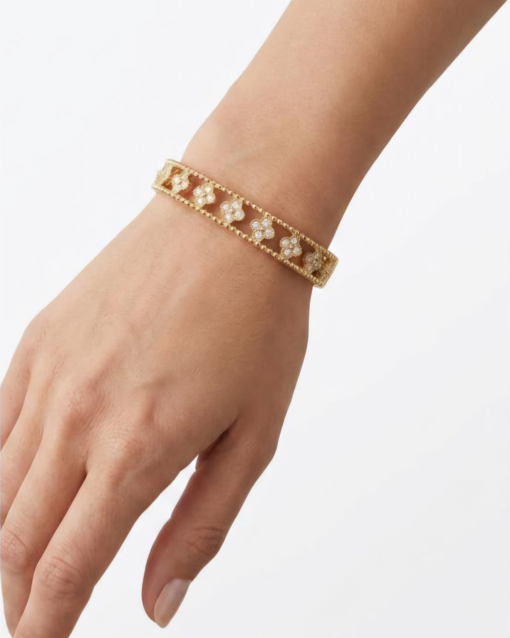 Champagne Crystal Luxe Anti-Tarnish Bangle