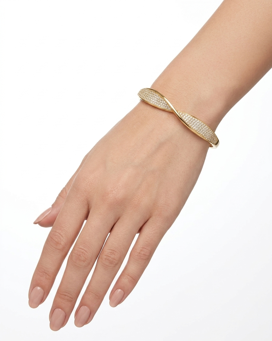 Aurelia Twisted Vine Anti-Tarnish Bangle